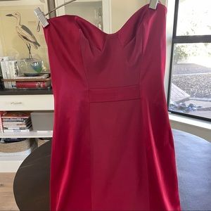 Nicole Miller strapless satin mini